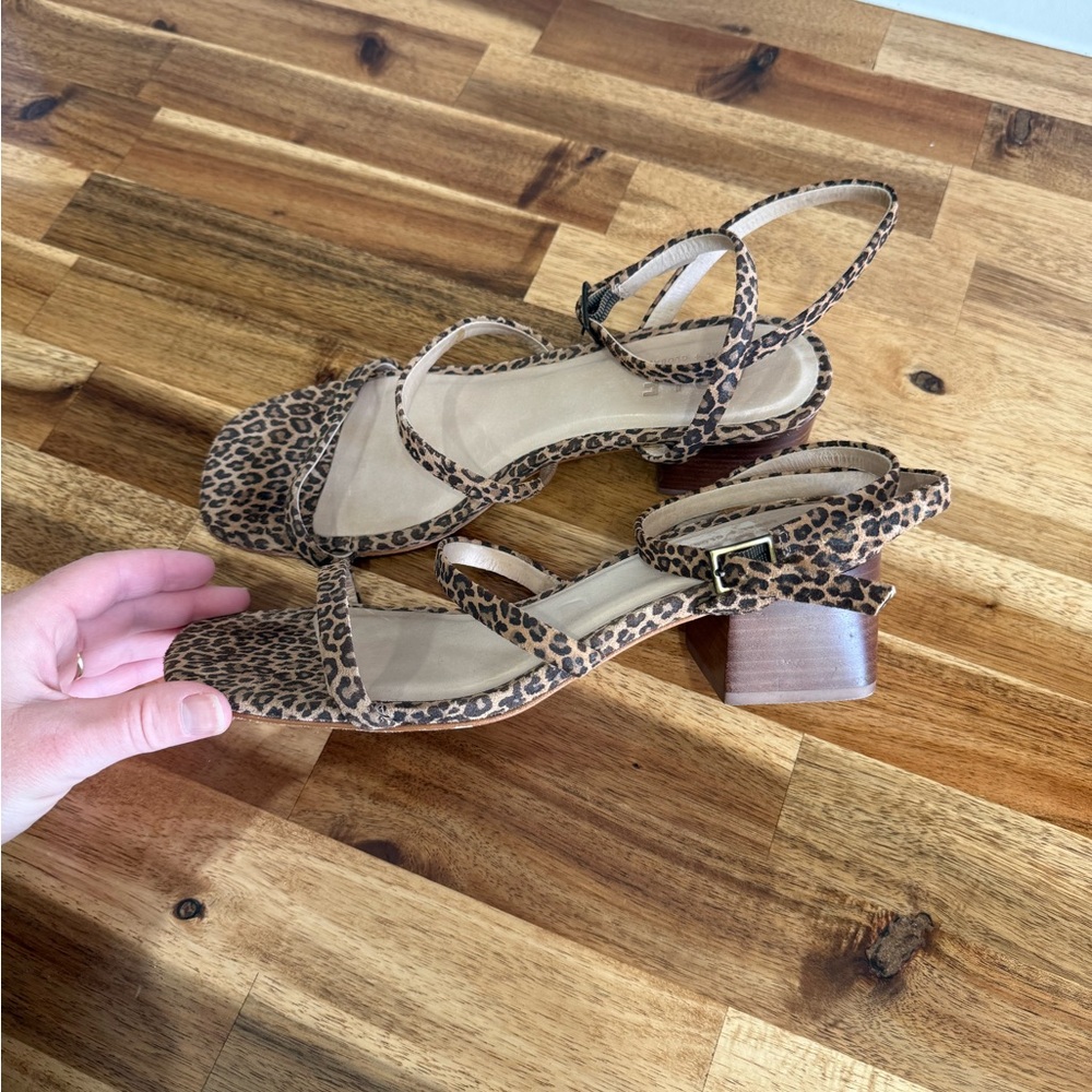 Able Leopard Print Strappy Sandals